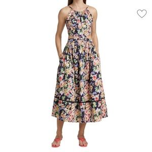 Something Navy floral Cut Out Dress